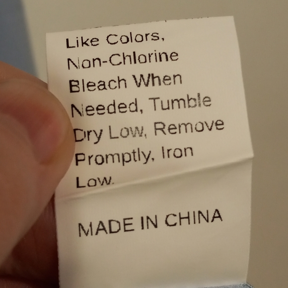 🧁B2G1🧁 SHEIN Pale Blue Long-Sleeve Lace Neck Bow Blouse - Picture 6 of 7